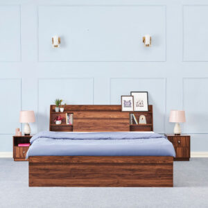 Thawas Leo Engineered Wood Bed with Storage (78*60 inch) / (198.1*152.4cm)