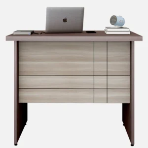 Thawas Workstation In Dark Balliness Pine & Cloud Ash Finish