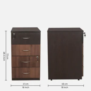 Thawas Office Cabinet in Wenge & Dark Acazia Finish