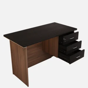 Thawas Workstation In Dark Acazia & Wenge Finish With Drawer