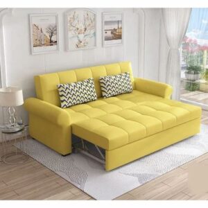 Thawas 3 Seater Sofa Cum Bed With Yellow Color