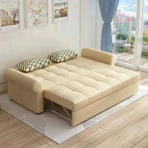 Thawas 3 Seater Sofa Cum Bed With Cream Color