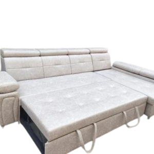 Thawas 3 Seater + Louncher Sofa Cum Bed With Light Grey Color